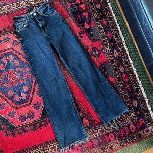 Zara straight high rise jean.